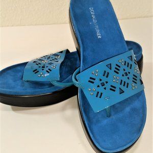 Fifi Sandal - Donald J. Pliner Turquoise Thong Platform/Slipper  SZ 6.5  New